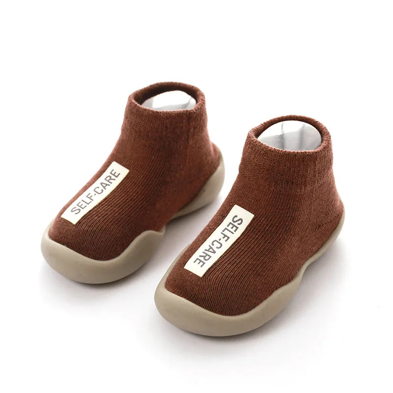 Baby First Walkers — Soft Non-Slip Knit Booties for Toddlers & Infants