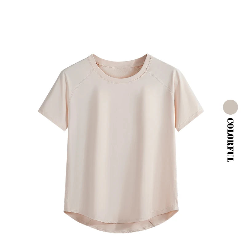 DRUR Women's Yoga Top — Quick-Dry Short Sleeve Gym Workout Shirt