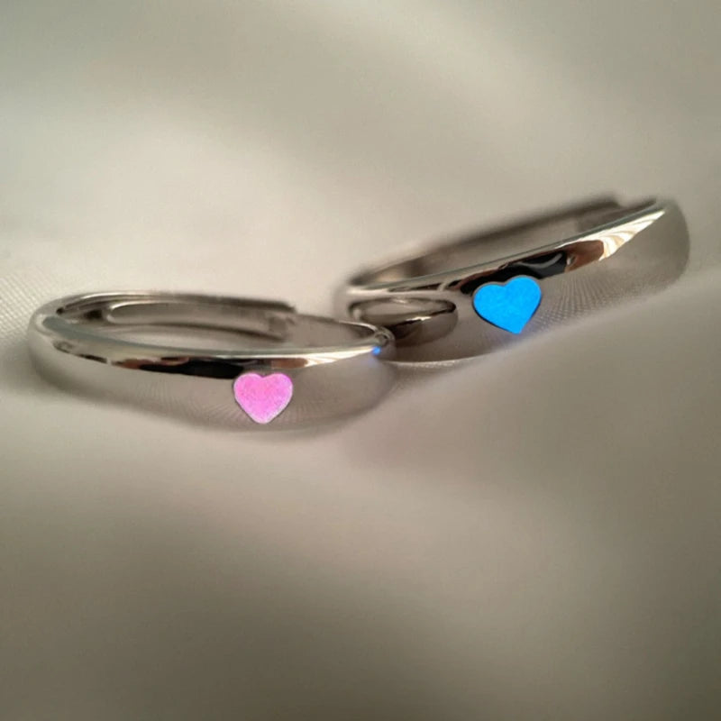 New Silver Sun & Moon Adjustable Couple Rings – Unisex Wedding Jewelry