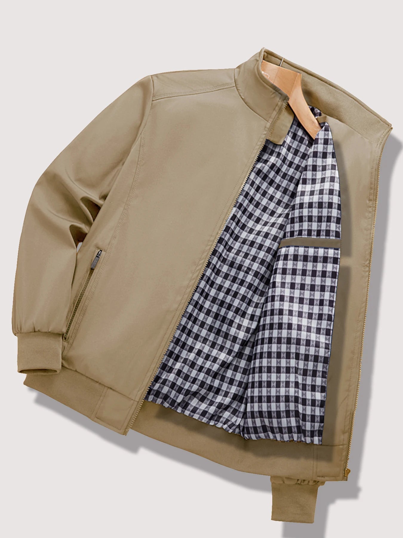 Men's 2024 Spring/Autumn Casual Solid Jacket – Stylish & Easy to Match
