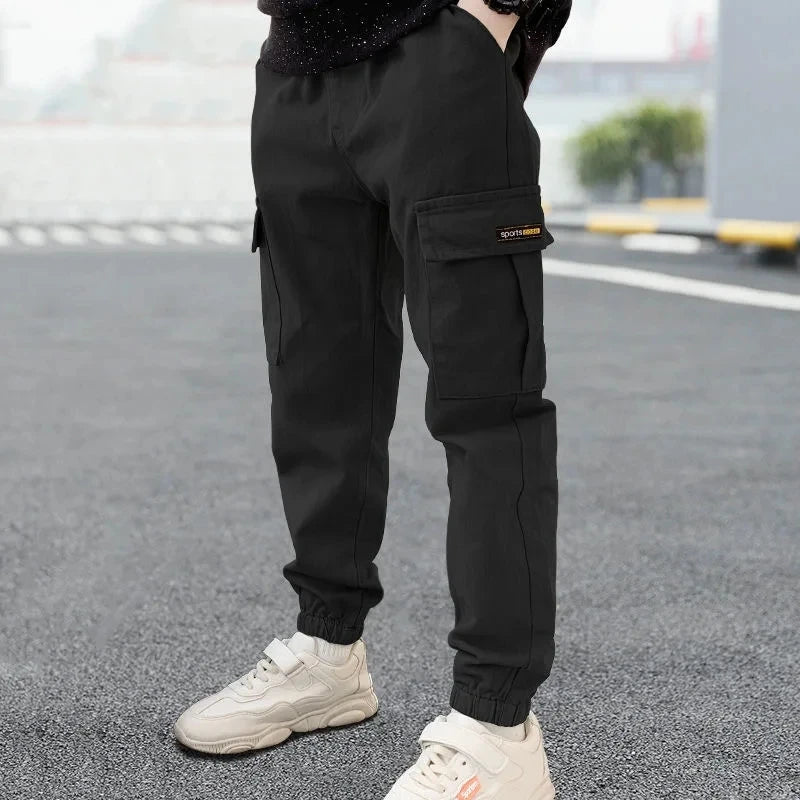 2025 Boys' Casual Long Pants Spring Autumn Kids 3-12Y Outdoor Sports Trousers