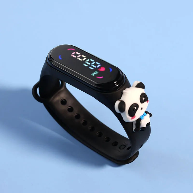 Kids' Fashion LED Watch – Mickey & Spiderman Design, Waterproof Sports Bracelet