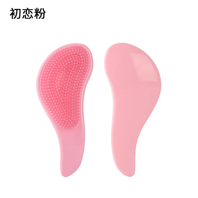 Marble Anti-Static Mini Comb – Plastic Detangling & Scalp Massage Hairbrush for Women, Shower & Salon Use