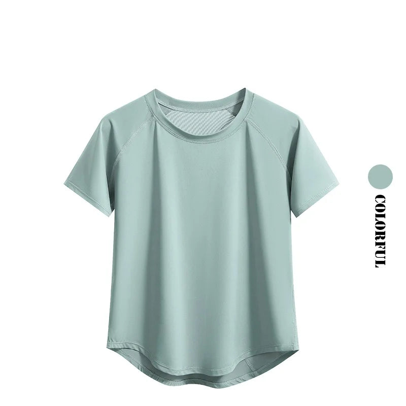 DRUR Women's Yoga Top — Quick-Dry Short Sleeve Gym Workout Shirt