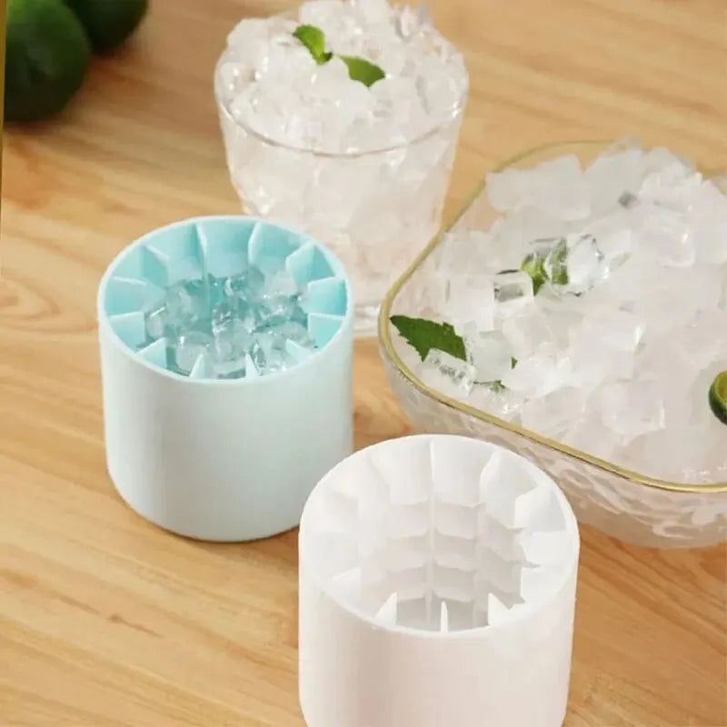Silicone Round Ice Cube Mold – DIY Ice Maker Bucket for Summer & Barware