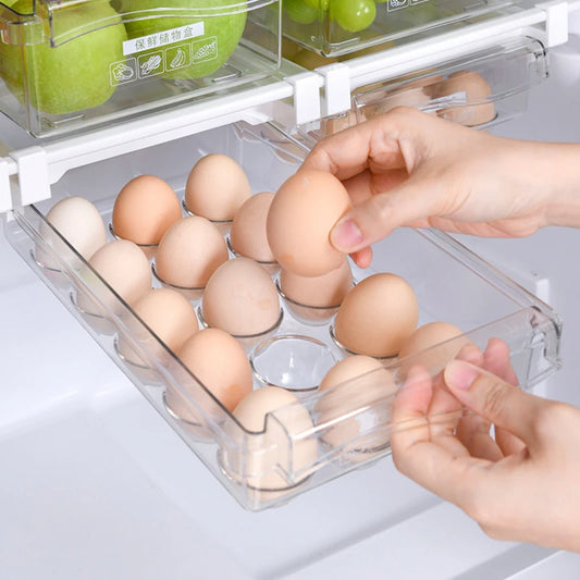 Fridge Organizer Drawer – Slide-Out Storage Box for Eggs, Fruits & Food