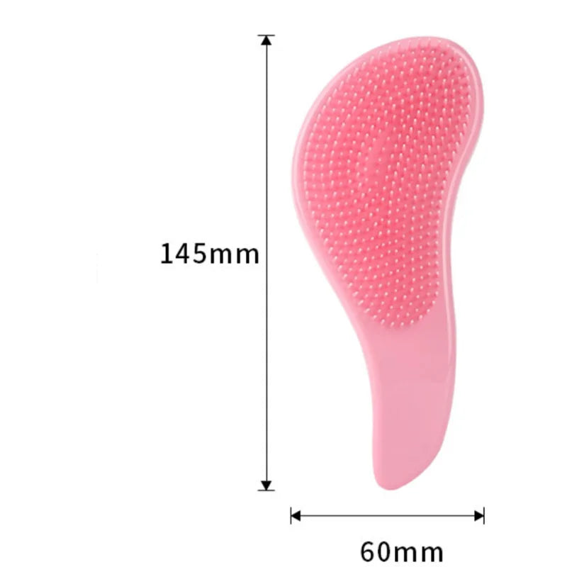 Marble Anti-Static Mini Comb – Plastic Detangling & Scalp Massage Hairbrush for Women, Shower & Salon Use