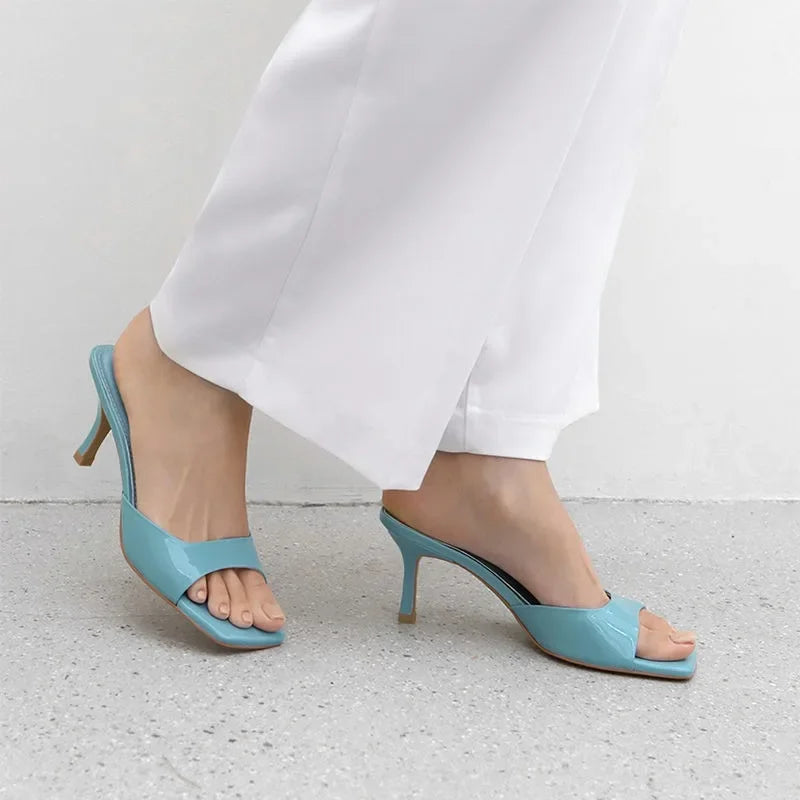 Women’s High Heel Sandals – Summer Fashion, Square Open Toe, Elegant & Comfortable Black Heels