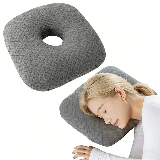 Soft Skin-Friendly Side-Sleeping Pillow with Ear Hole – Relieves Ear Pressure & Earache