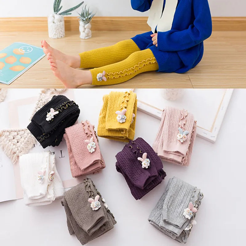 Baby Girls Tights Autumn Winter Knitted Pantyhose Toddler Warm Leggings Fashion Kids Clothing 0-6 Year