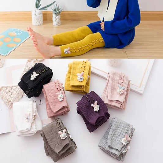 Baby Girls Tights Autumn Winter Knitted Pantyhose Toddler Warm Leggings Fashion Kids Clothing 0-6 Year