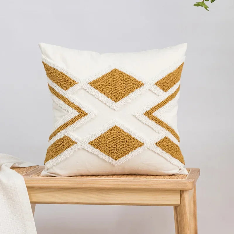 Cotton Embroidered Pillow Cover – Sofa/Home Decor