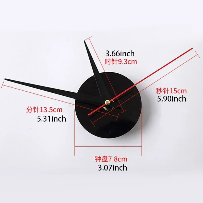 Large 3D DIY Silent Wall Clock – Modern, Punch-Free, Black/Gold/Silver