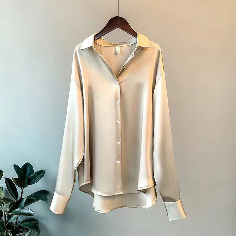 2025 Spring Satin Long Sleeve– Elegant, Sweet & Casual