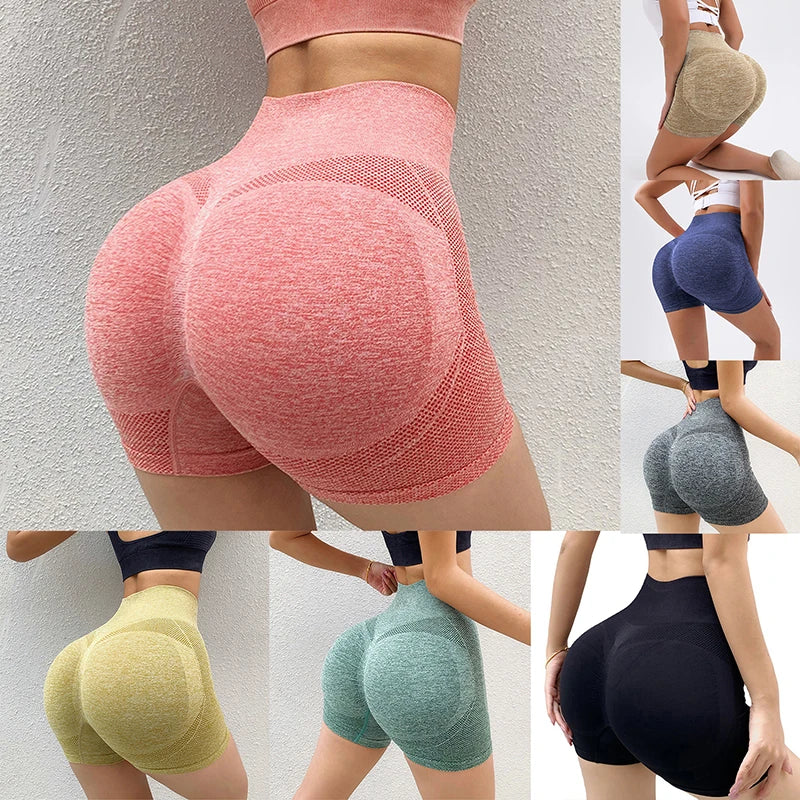 Women’s High-Waist Push-Up Gym Shorts for Cycling, Jogging & Yoga