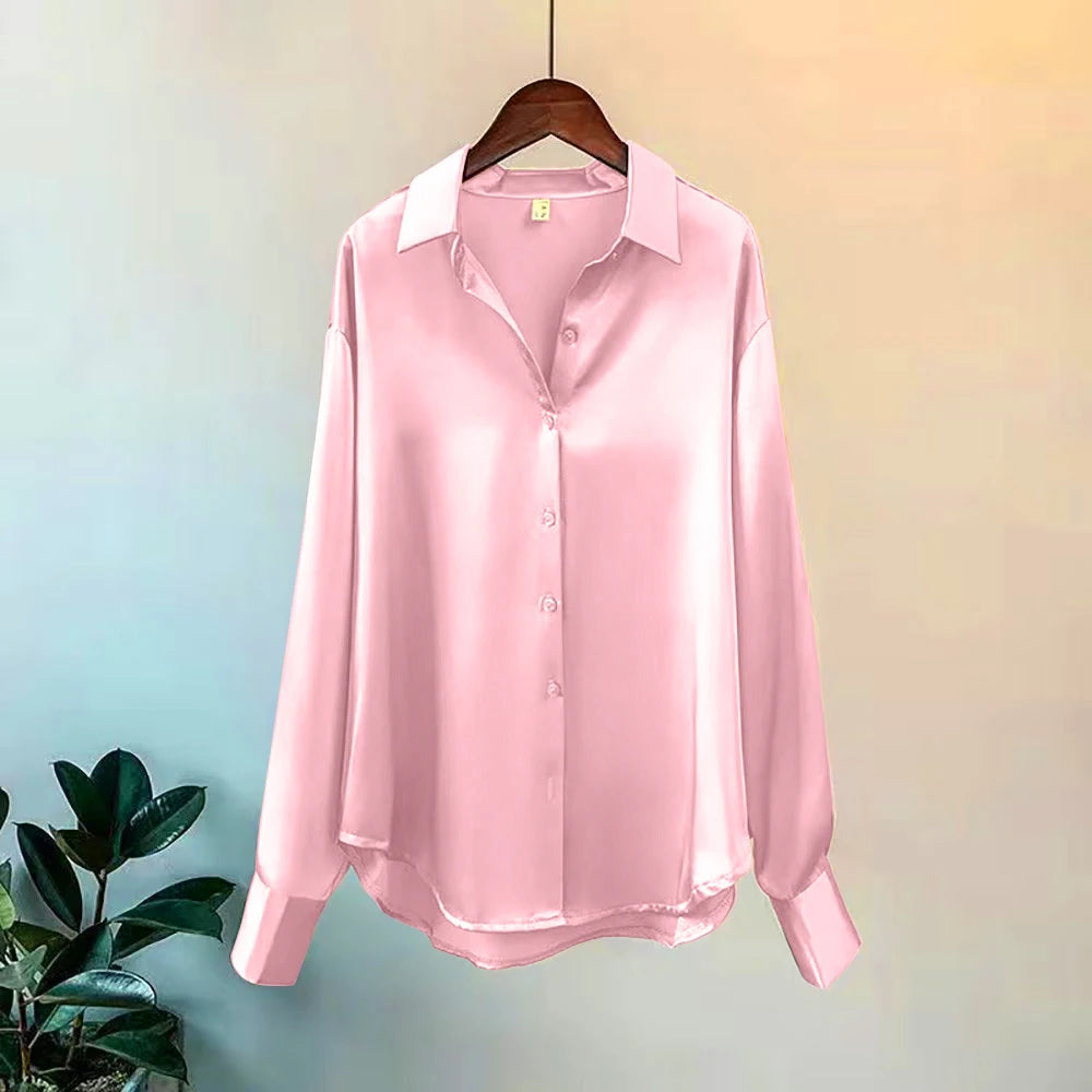 2025 Spring Satin Long Sleeve– Elegant, Sweet & Casual