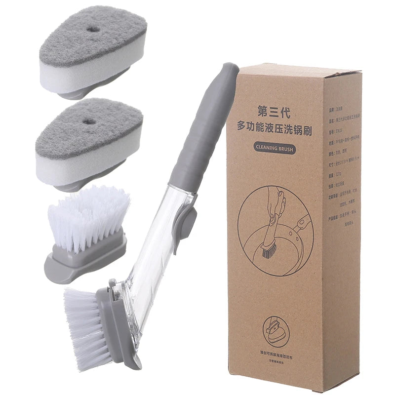 Long Handle Dishwashing Brush with Sponge