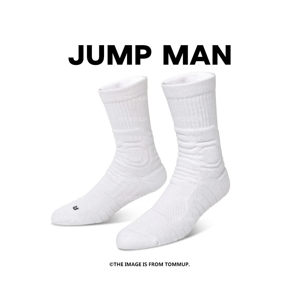 Men’s Basketball Sports Socks Mid-Length Thick Cushion Running Socks