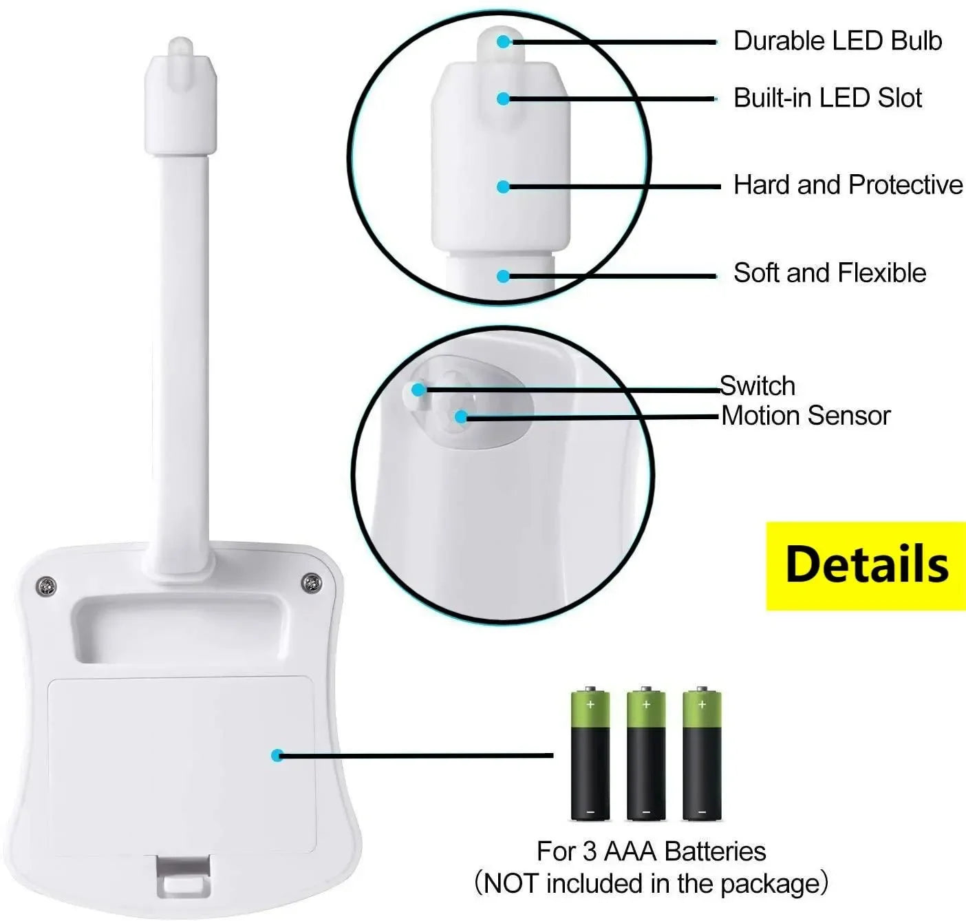 Wireless Motion Sensor LED Toilet Night Light – 8 RGB Colors