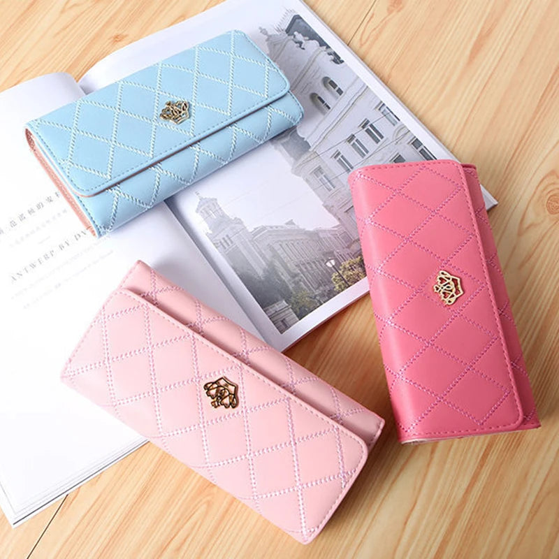 Women’s PU Leather Long Wallet – Large Capacity Card, Phone & Coin Holder