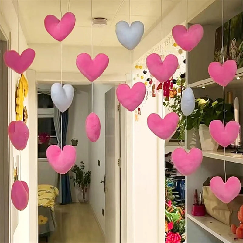 Korean Heart-Shaped String Curtain – Door Hanging Partition for Girls' Room Decor