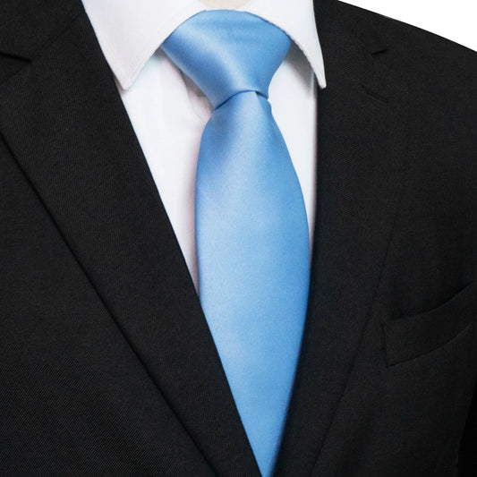 KAMBERFT Men's Classic 8cm Solid Color Satin Necktie Business Wedding Party Tie Gift