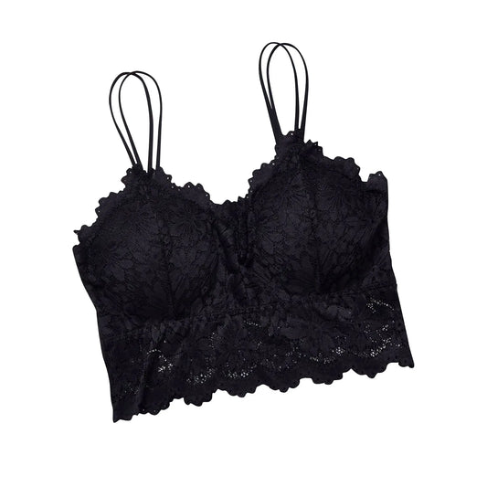 Women's Lace Seamless Crop Tank Top – Sexy, Breathable, Solid Color Vest