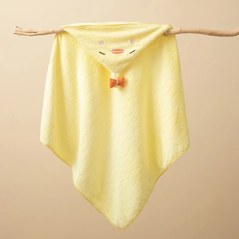 Toddler Hooded Coral Fleece Bath Towel