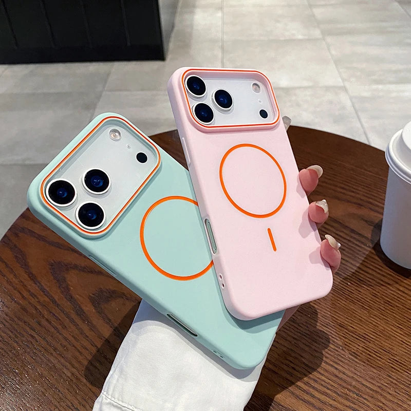 MagSafe Magnetic Wireless Charging Luxury Matte TPU Bumper Phone Case for iPhone 17 / 17 Pro / 17 Pro Max