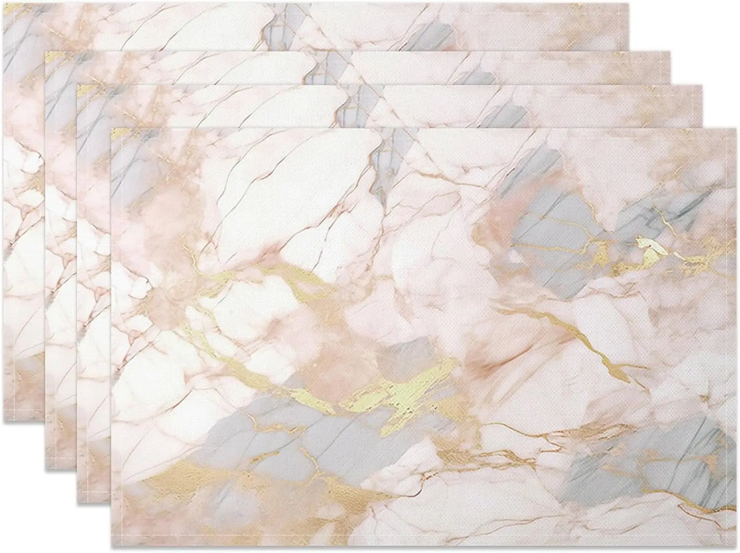 Modern Marble Placemats Set for Kitchen & Dining Table