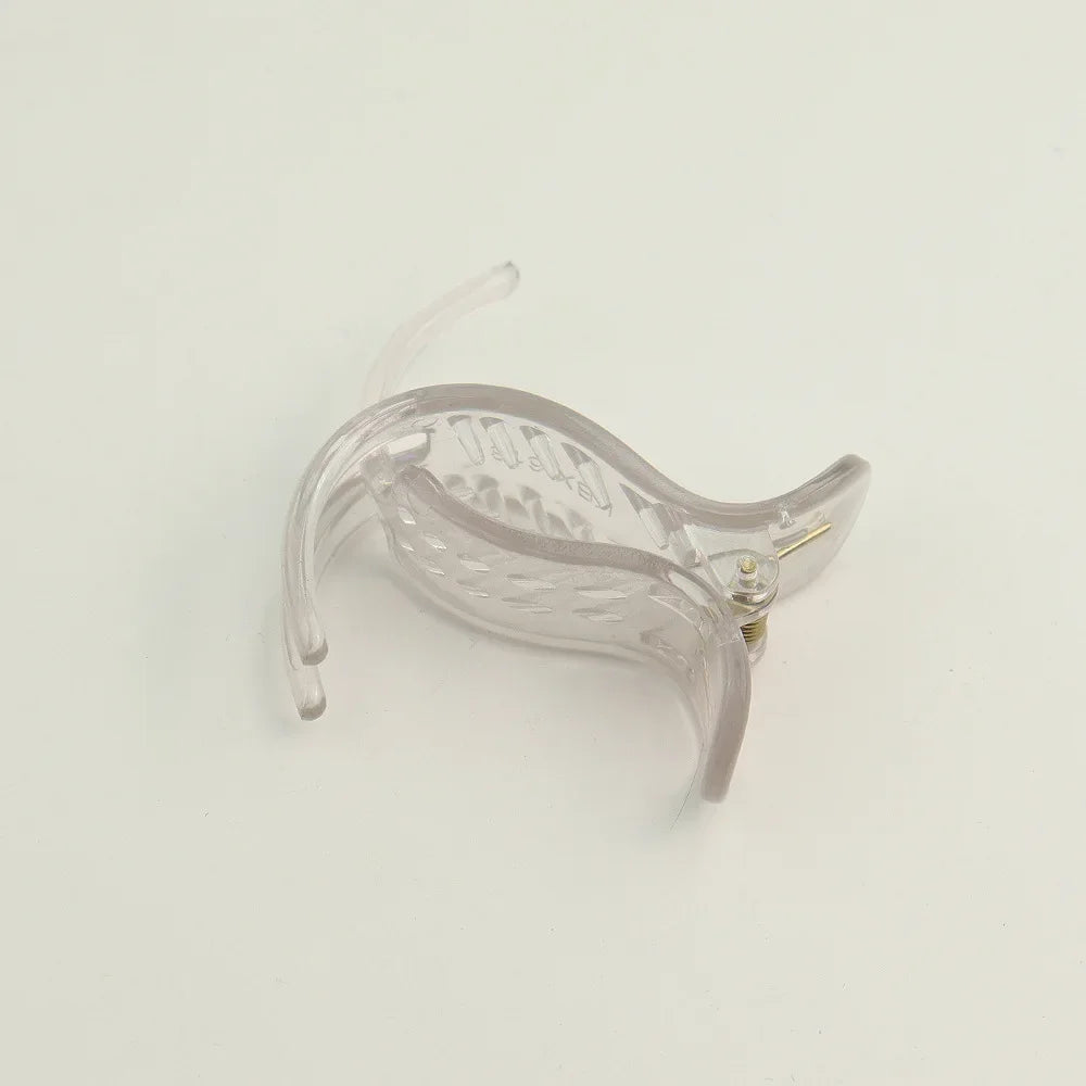 Frosted Acrylic Hair Claw – Small Black Ponytail Clip for Women & Girls, Shark Style Barrette Headwear