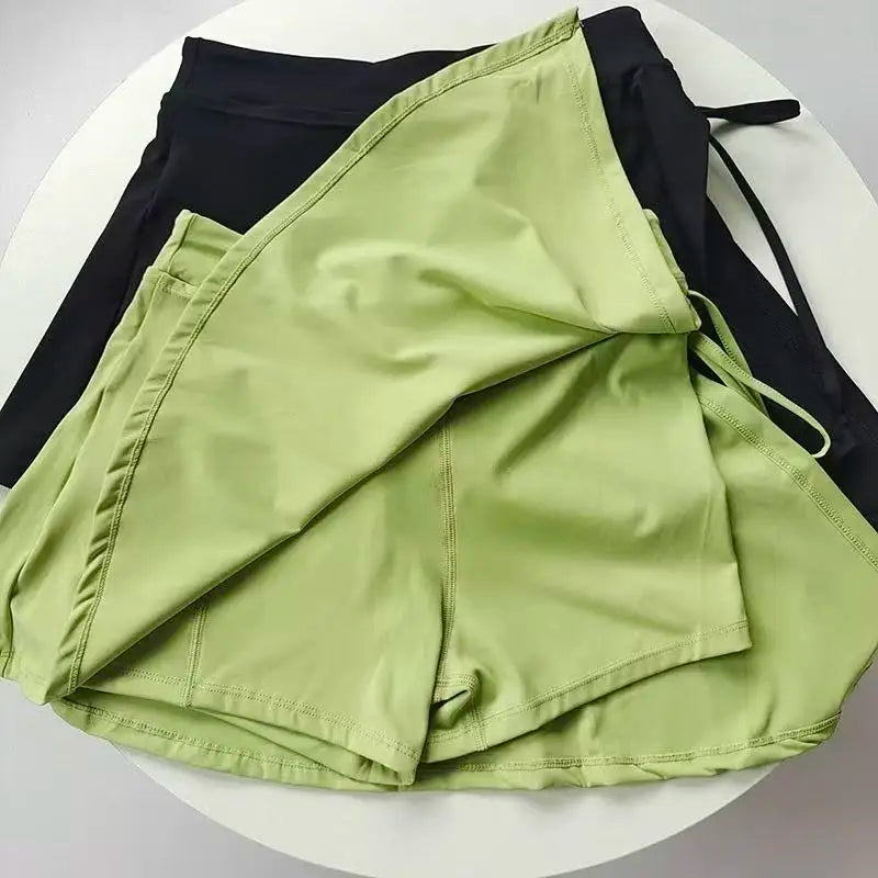 Quick-Dry Sports Skirt with Shorts – Yoga, Tennis & Badminton Activewear