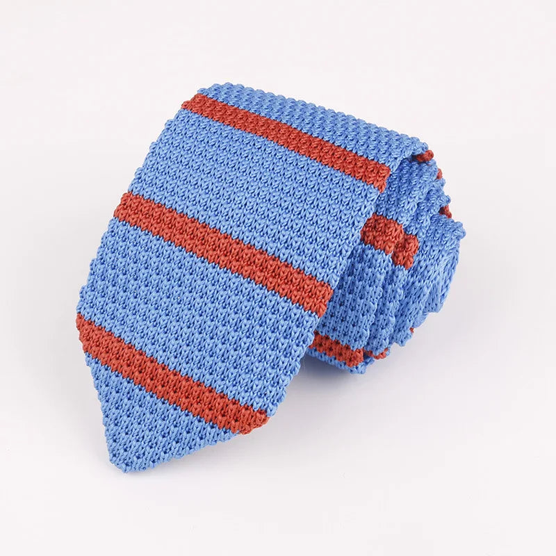 Fashion Knitted Ties for Men & Women – Casual Solid/Striped Narrow Necktie for Business, Wedding, and Daily Wear