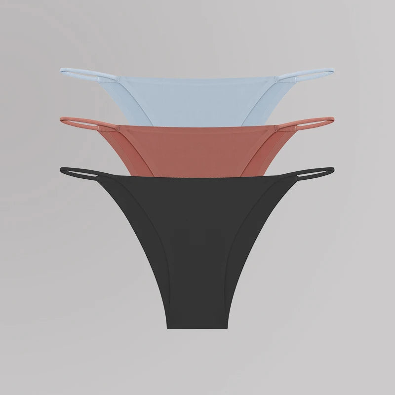 Women's Seamless T-Back Panties – Breathable, Low-Waist, Sexy & Comfy Lingerie