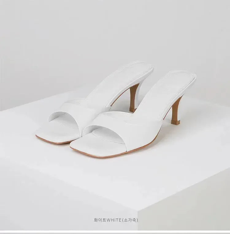 Women’s High Heel Sandals – Summer Fashion, Square Open Toe, Elegant & Comfortable Black Heels