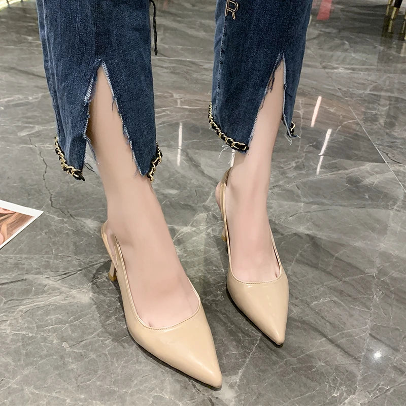 2024 Summer Women's Pointed Toe Stiletto Sandals – Sexy, Elegant, Comfortable High Heels for Banquet & Casual Wear