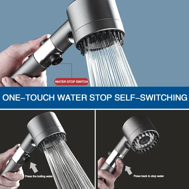 Adjustable High Pressure Shower Head – Filter + Massage Spray