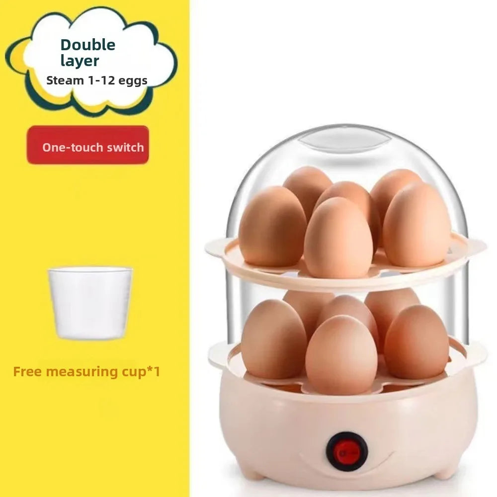 Portable Multi-Layer Egg Boiler – Auto Shut-Off Mini Egg Steamer