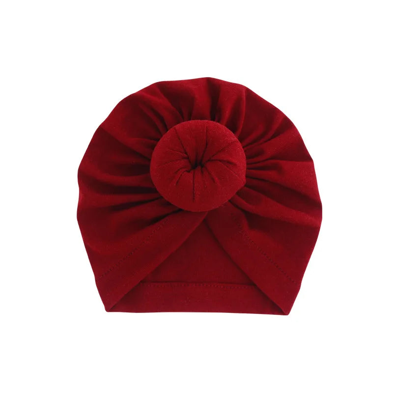 Infant Cotton Turban Hat – Knot Beanie for Baby Girls & Boys