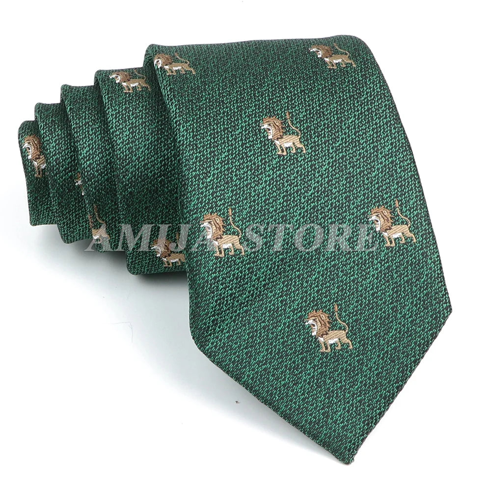 Men’s Jacquard Neck Ties 7cm – Floral & Stripe Design Necktie for Wedding, Party, Business & Daily Wear Gift