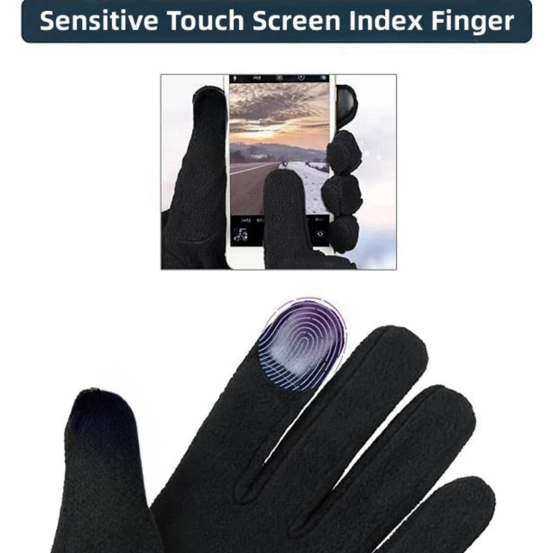 Touchscreen Winter Gloves – Thermal Fleece for Cold Weather Running & Hiking