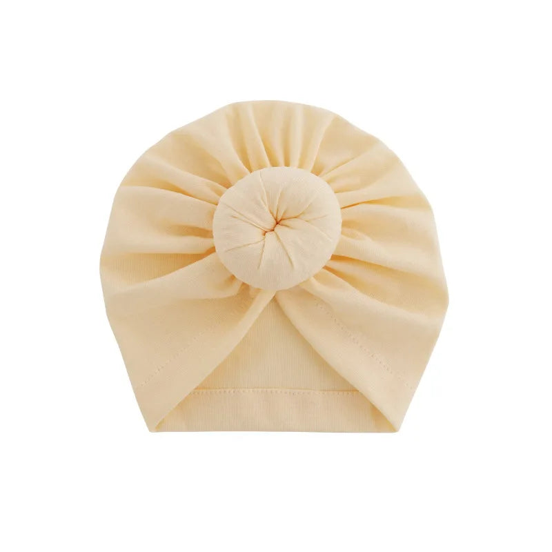 Infant Cotton Turban Hat – Knot Beanie for Baby Girls & Boys