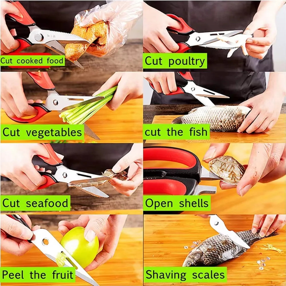 Multi-Purpose Kitchen Shears with Storage Holder