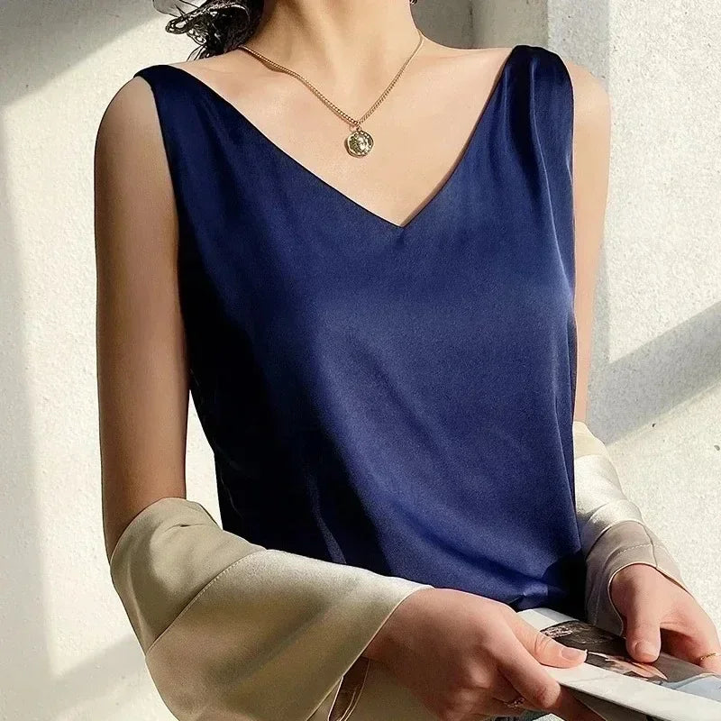 Women’s Sleeveless Satin Camisole Top