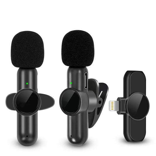 K61 Wireless Lavalier Mic – Mini Clip-On Microphone for Phone & Laptop