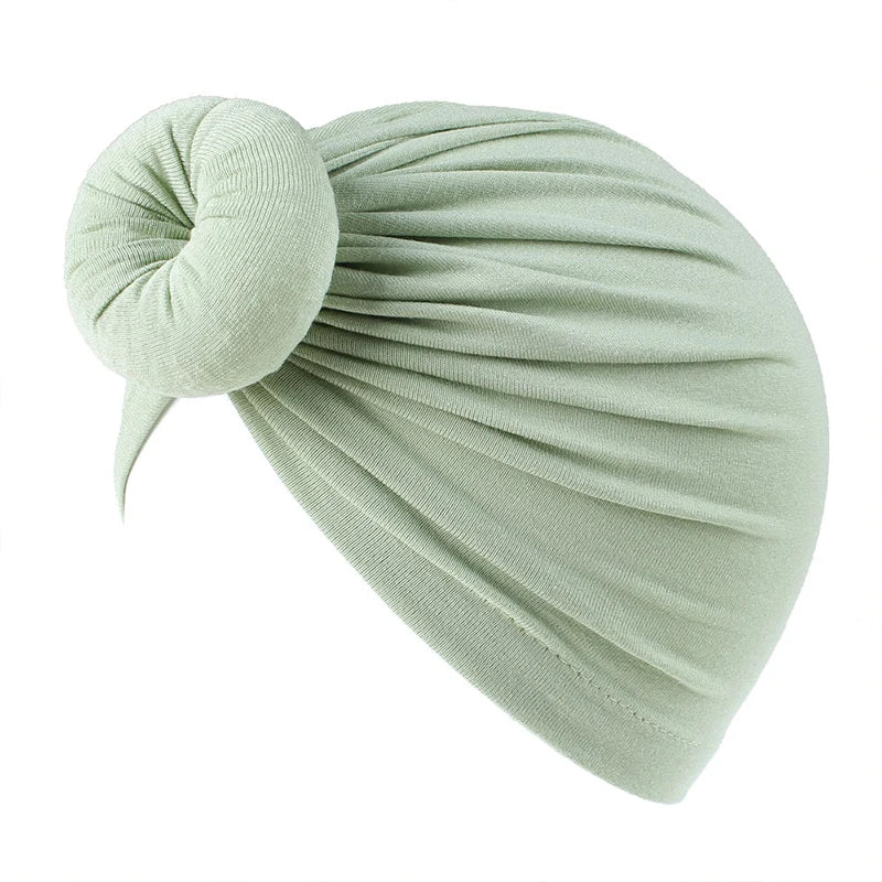 Infant Cotton Turban Hat – Knot Beanie for Baby Girls & Boys