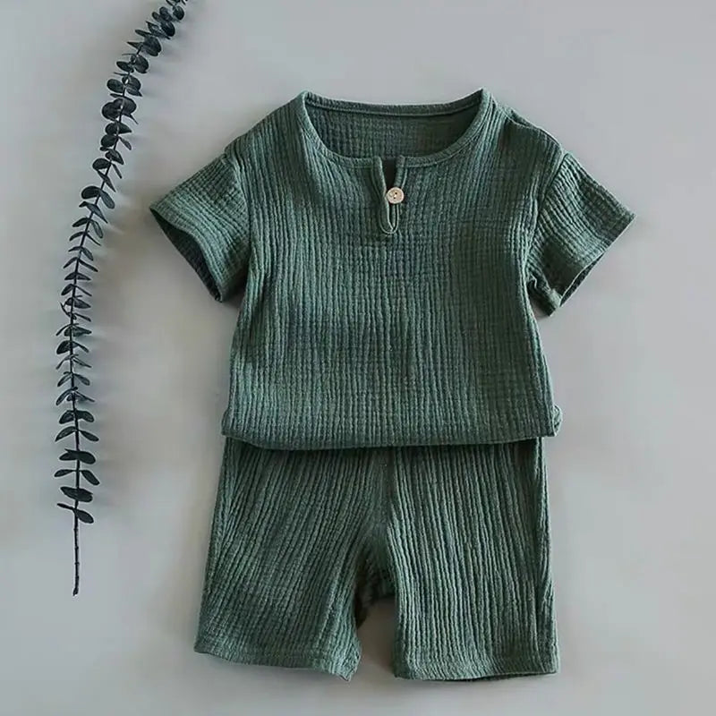2PCS Baby Girl Clothes Set Summer Kids Outfits Cotton Pajama Suit Toddler Infant Boys Girls Clothing