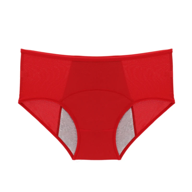 Women’s High-Waist Menstrual Panties – Cotton Leak-Proof Lingerie, Plus Size