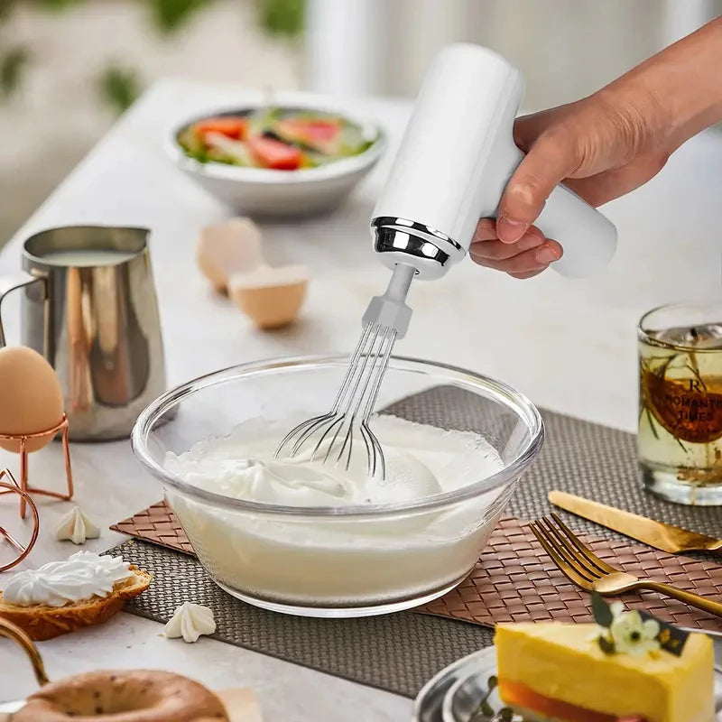 Portable USB Electric Egg Beater – Compact Mixer for Cakes & Pastries