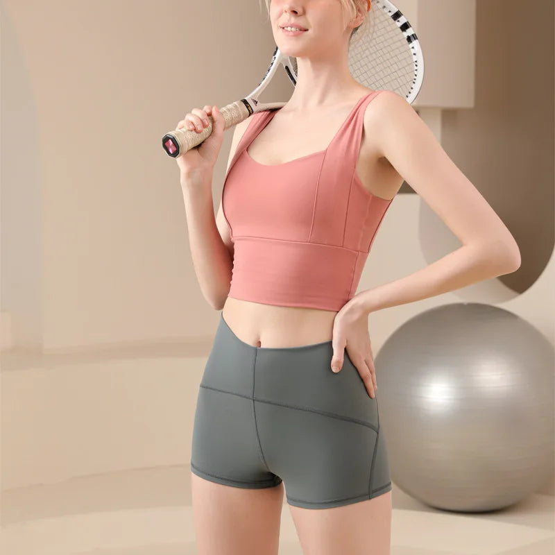 High-Waisted 3/4 Yoga Pants – Butt-Lifting Fitness Shorts